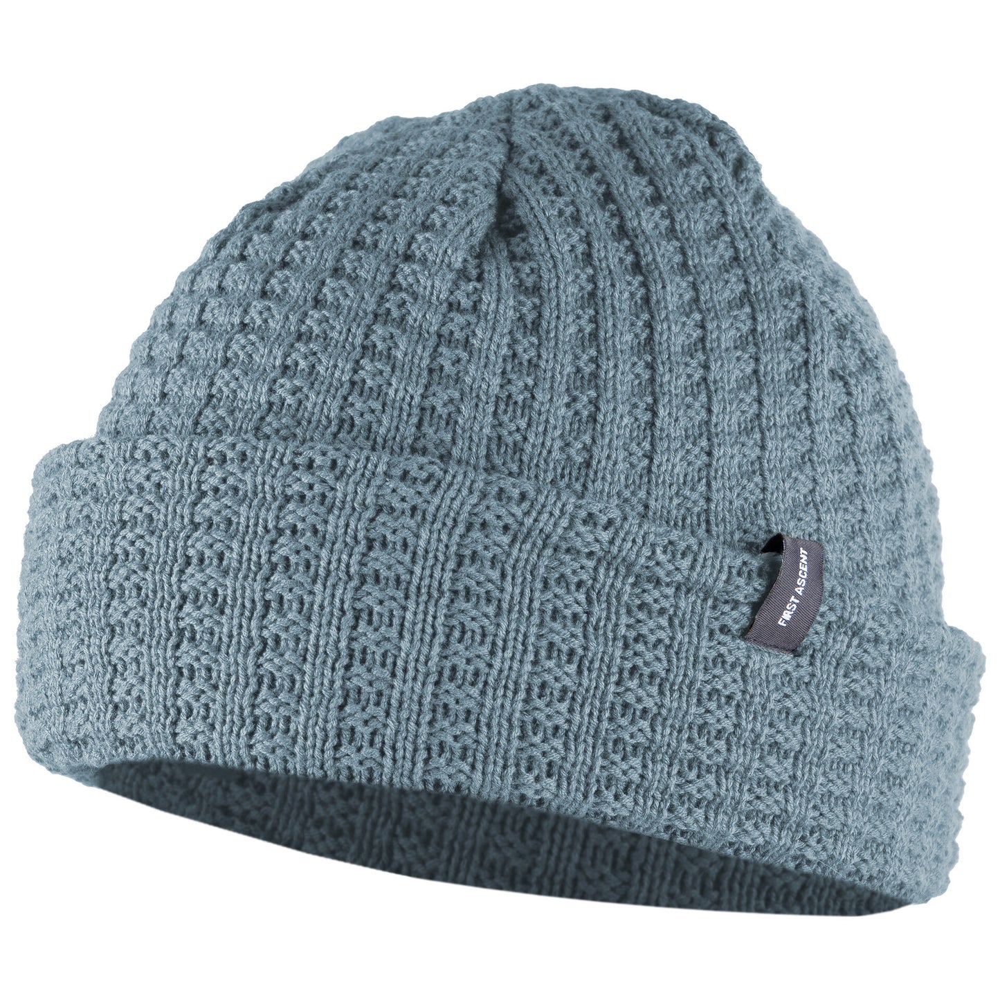 First Ascent Waffle Knit Beanie - Crushed Ice Blue Unisex
