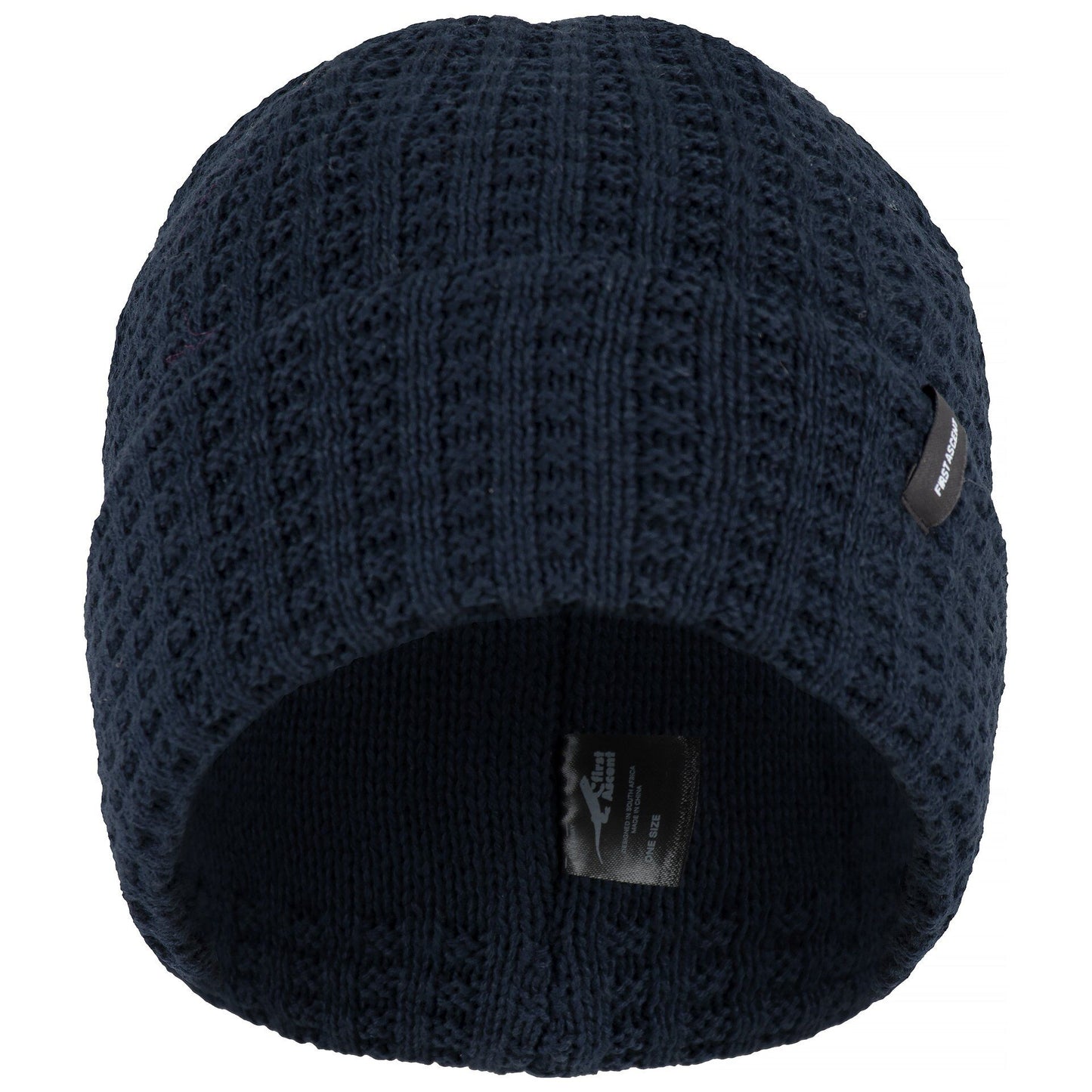 First Ascent Waffle Knit Beanie - Navy Unisex