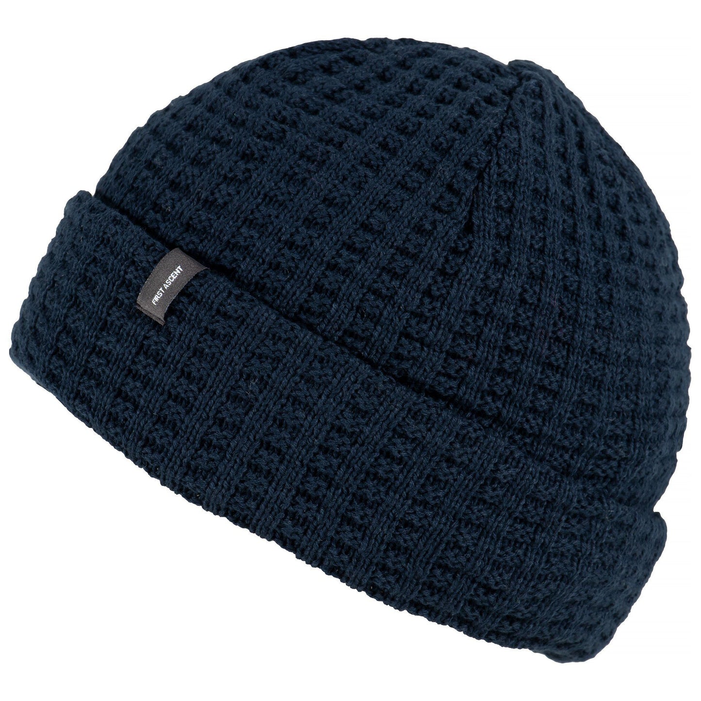 First Ascent Waffle Knit Beanie - Navy Unisex