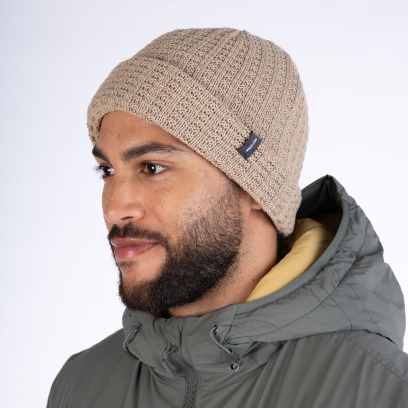 First Ascent Waffle Knit Beanie - Sandstone Unisex