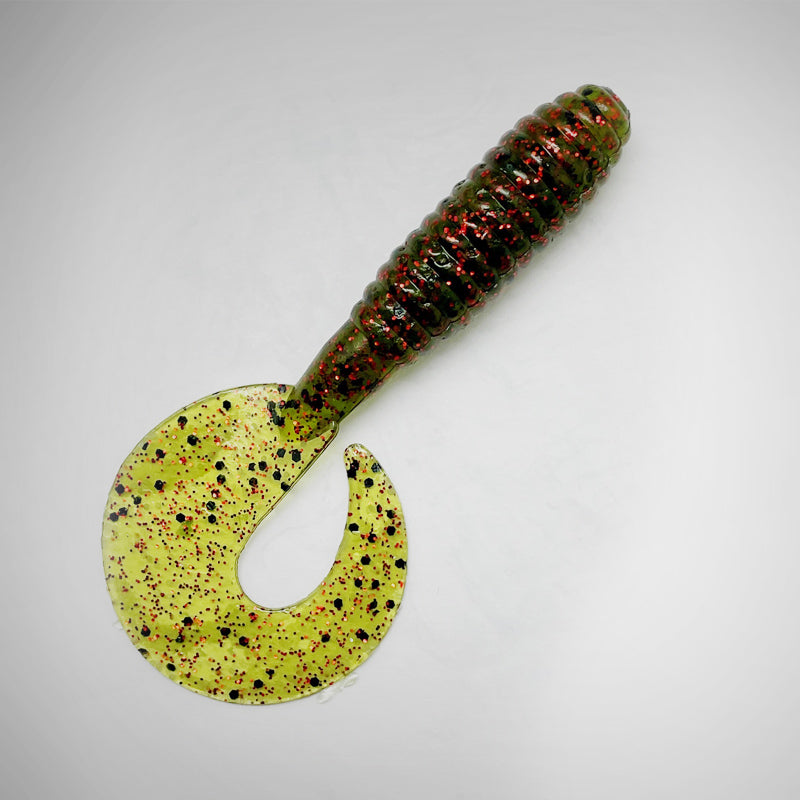 Bass Hunter Giant Grub - Watermelon Seed