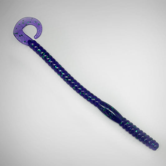 Bass Hunter Plastic worm 6" - Junebug