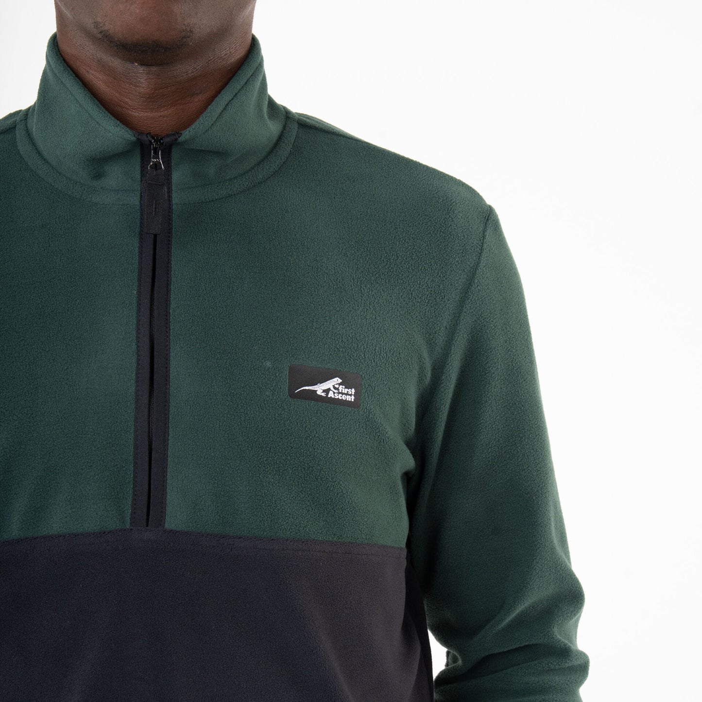 First Ascent Men's Core Fleece Colourblock 1/4 Zip Top