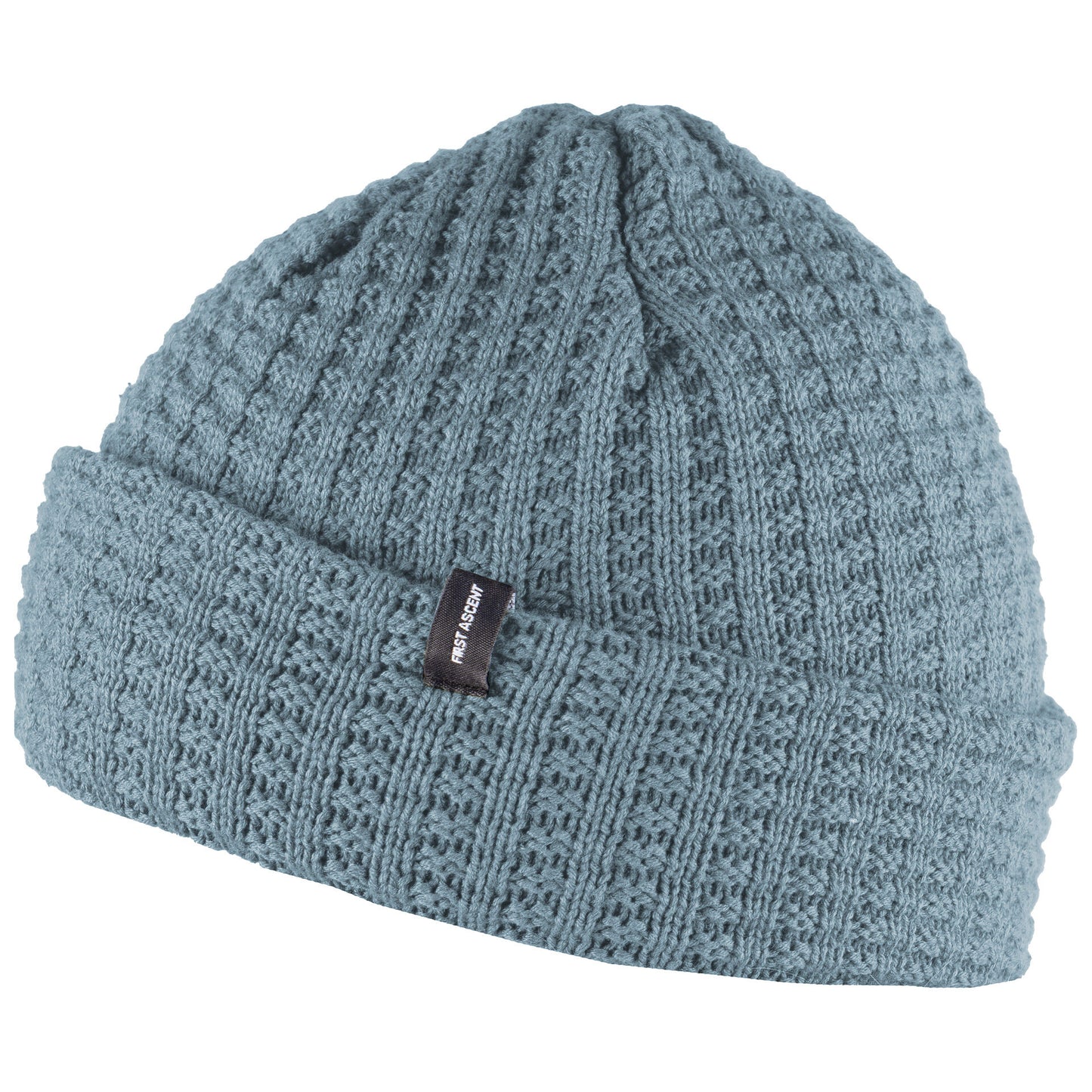 First Ascent Waffle Knit Beanie - Crushed Ice Blue Unisex