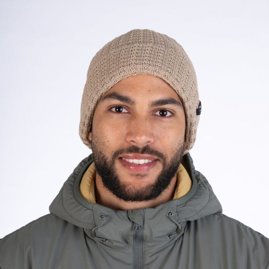 First Ascent Waffle Knit Beanie - Sandstone Unisex