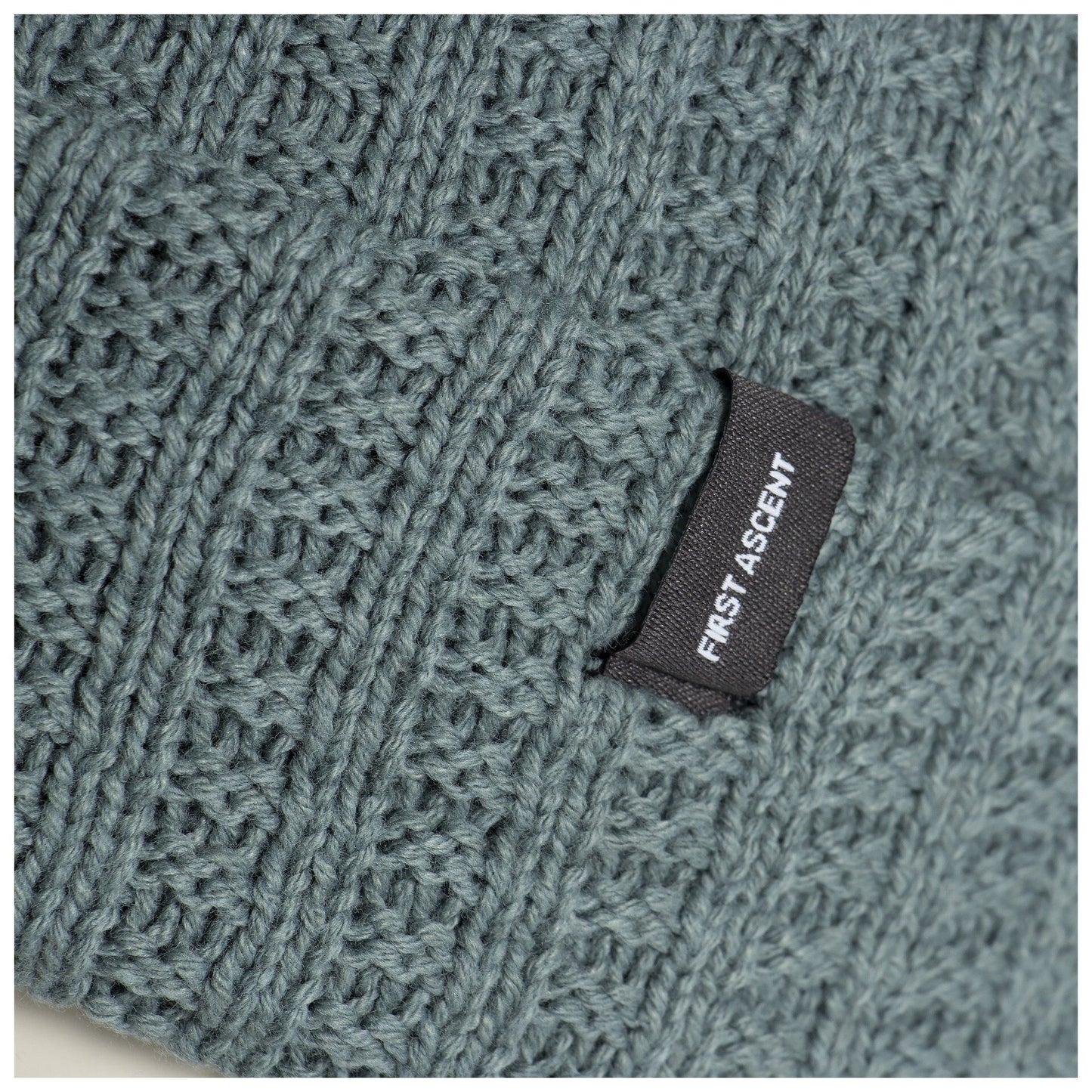 First Ascent Waffle Knit Beanie - Silver Pine Unisex