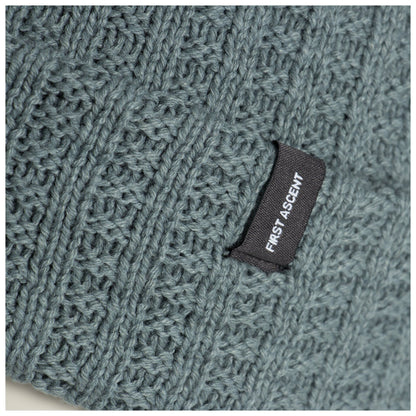 First Ascent Waffle Knit Beanie - Silver Pine Unisex