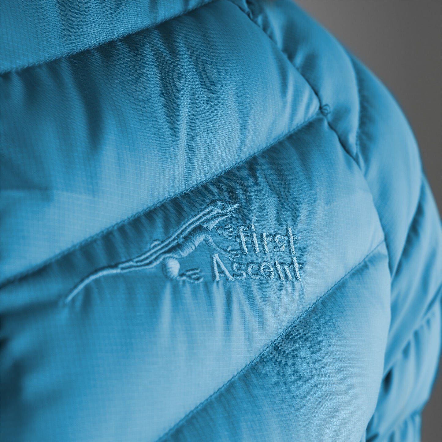 First Ascent Men's Transit Down Hooded Jacket - Blue Berry Crush