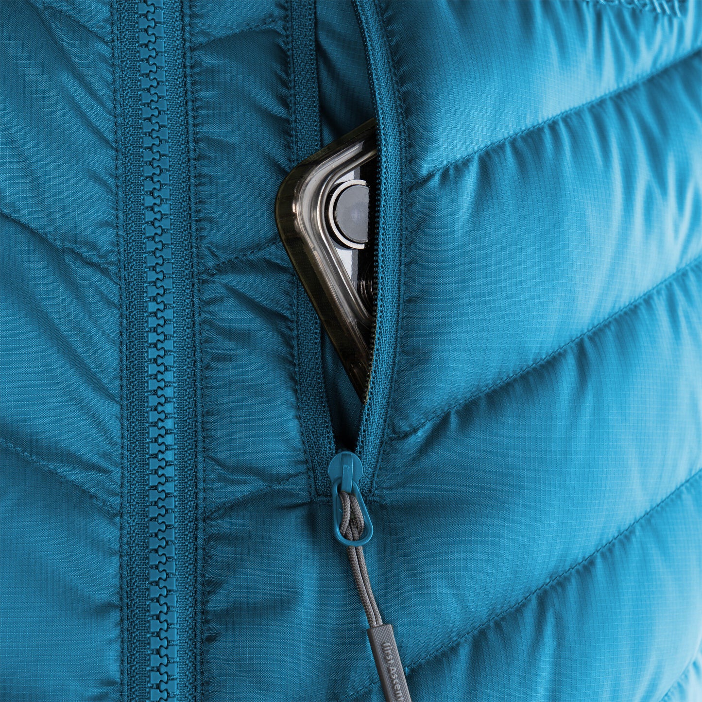 First Ascent Men's Transit Down Hooded Jacket - Blue Berry Crush