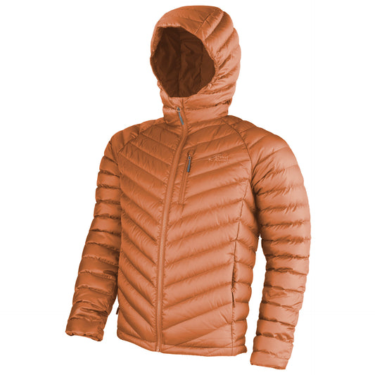 First Ascent Men's Transit Down Hooded Jacket - Dried Orange