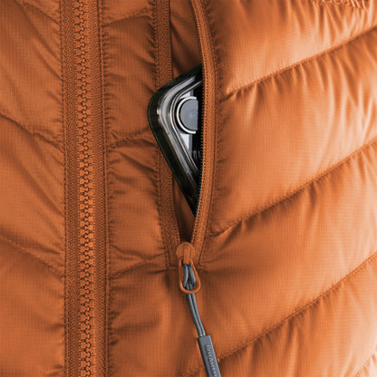 First Ascent Men's Transit Down Hooded Jacket - Dried Orange