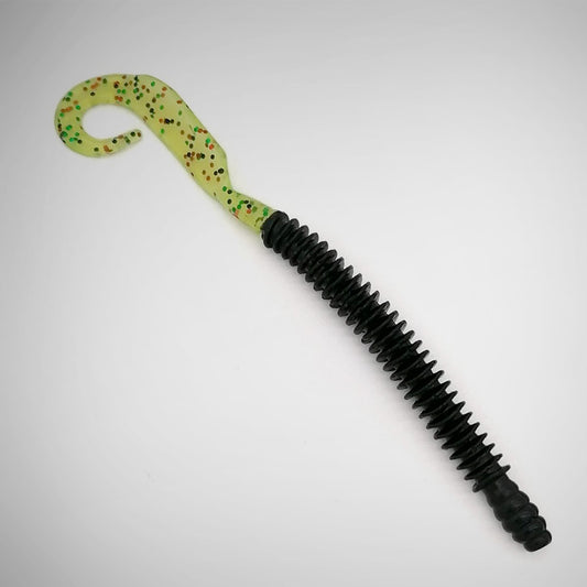 Bass Hunter Ring Worm - Black/Chartreuse