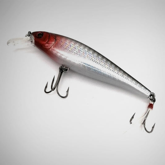 Bass Hunter Twitching Minnow 80mm - Red/Silver